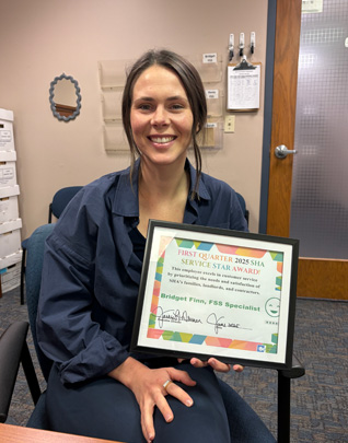 Bridget Finn Customer Service Star Award